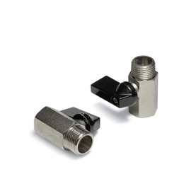FIDEURSUS 3/8" NPT Drain Valve, 3/8" Brass Mini Ball Valve NPT Female x Male Shut-Off Valve #23042 | 2PCS