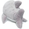 Kawaii Plush Shark Pillow – Soft Gray Shark Stuffed Animal,