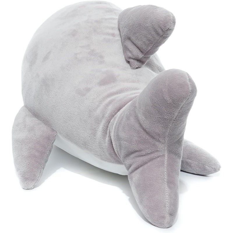 Kawaii Plush Shark Pillow – Soft Gray Shark Stuffed Animal,