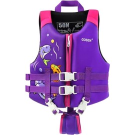 Toddler Swim Vest - Kids Swim Floaties for Toddlers for 55-80 Pounds Boys & Girls, Kids Swim Vest with Adjustable Safety Strap Age 6-8 Years