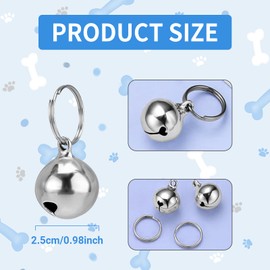 SKTMH 20Pcs Bells Cat Bells Dog Bells Jingle Bells Pet Bells Training Bells Cat Collar with Bell Small Bells Pet Collar Pendant Pets Copper Bells Silver Bells for Puppy Dog Cat Necklace Collar Kitten