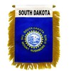 Wholesale lot 3 State South Dakota Mini Flag 4"x6" Window