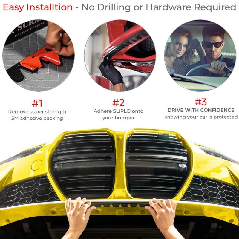 SLiPLO DIY Bumper Scrape Protector - Easy Install, Ultimate Protection