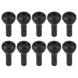 Hapivida Pack of 10 Rubber Tyre Valve Stem TR415 Car Engine Wheel Snap-in Tyre Valve Replacement Part for Tubeless Rim Holes