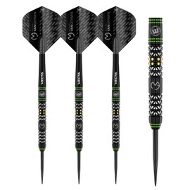 WINMAU Michael Van Gerwen MvG Vantage Tungsten Steeltip Darts Set 22 Grams with Prism Flights and Vecta Shafts (Stems)
