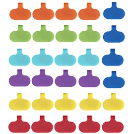 Cable Tags 30 Pack Cable Labels Magic Bands Wire Tags Name Labels Cable Ties Velcro Write on Wire Identification Reusable (Multi Color)