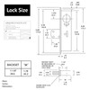 elox Storefront Swinging Narrow Stile Aluminum Door Mortise Deadbolt Lock,