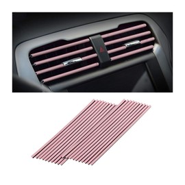 Osilly 20 Pcs Car Air Conditioner Outlet Decoration Strip, Decorative Trim for Auto Air Vent Outlet, Waterproof Automotive Interior Decors for Men Women, Universal for Most Vehicles (Pink)