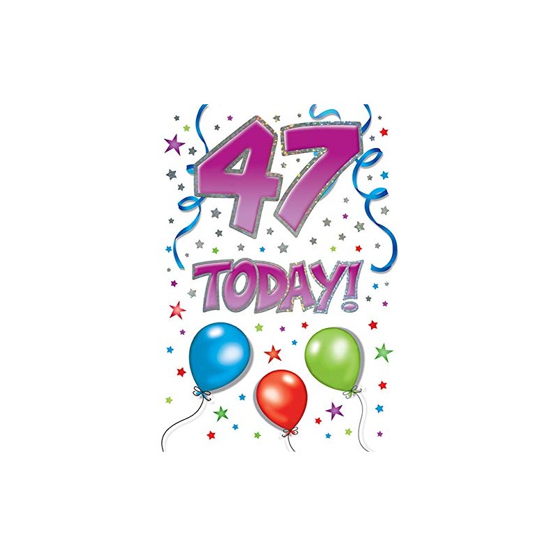 Piccadilly Greetings Modern Milestone Age Birthday Card Age 47 -