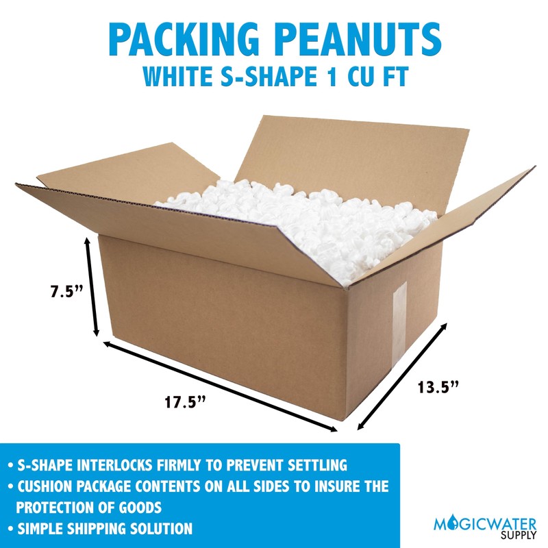 Magicwater Supply - 1 Cu Ft - White Packing Peanuts