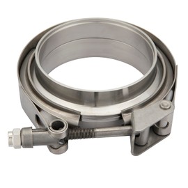XRMXF 304 Stainless Steel V Band Clamp Set, Quick Release for Exhaust Turbos, Waste, Blow Valves, De-Cat Sections (2.0 Inches)