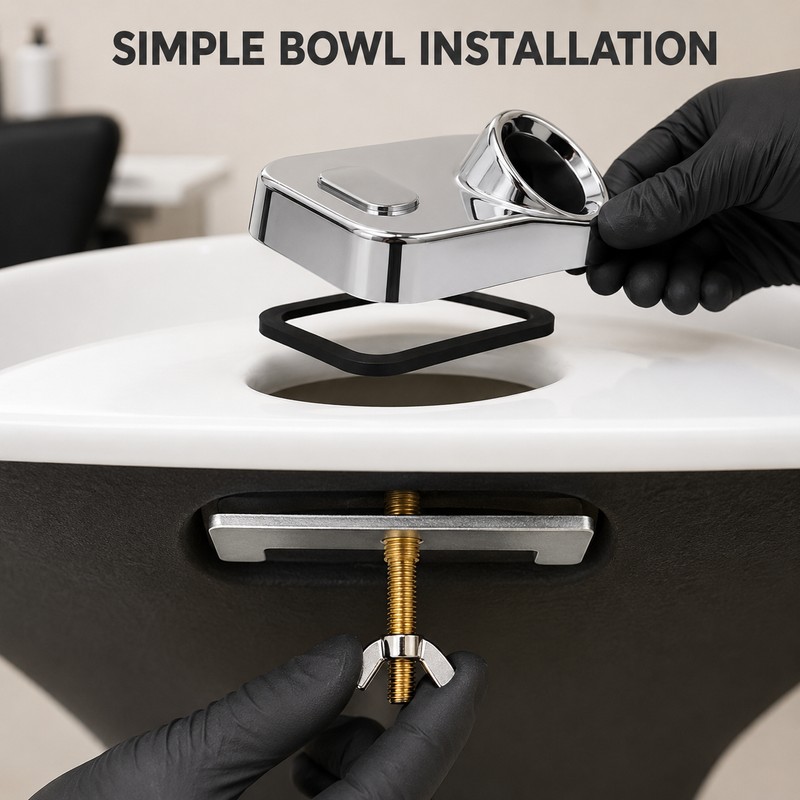 Salon Shampoo Bowl Faucet Kit with Vacuum Breaker and Sprayer