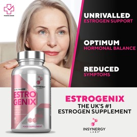 EstroGenix – Estrogen Tablets for Women (Highest Dosage in UK) Hormone Balance Supplement, Estrogen Booster Pills 60 Vegan Capsules