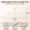 Bihoonge 40 Pack Short Neck Hangers, Space Saving, Silicone Non-Slip,
