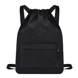 Drawstring Bags, Waterproof Gym Backpack Sports String Bag for Swimming Football Travel Beach Gymnastics Yoga Back Pack Large Nylon Sackpacks Bag for Women Men