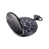 Quartz Pocket Watch for Men with Black Dial and Chain