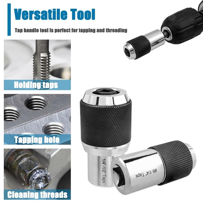 HaoTrade 2 Pcs 3/8" Drive Tap Socket Set, Screw Tap