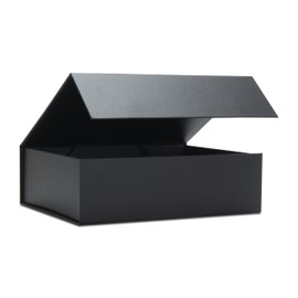 YACEYACE White Magnetic Gift Box Medium, 1Pcs Hard Gift Box Bulk, Magnetic Gift Wrap Box Bulk, White Box for Gift Presents, 10.2x7.4x3.1 inch