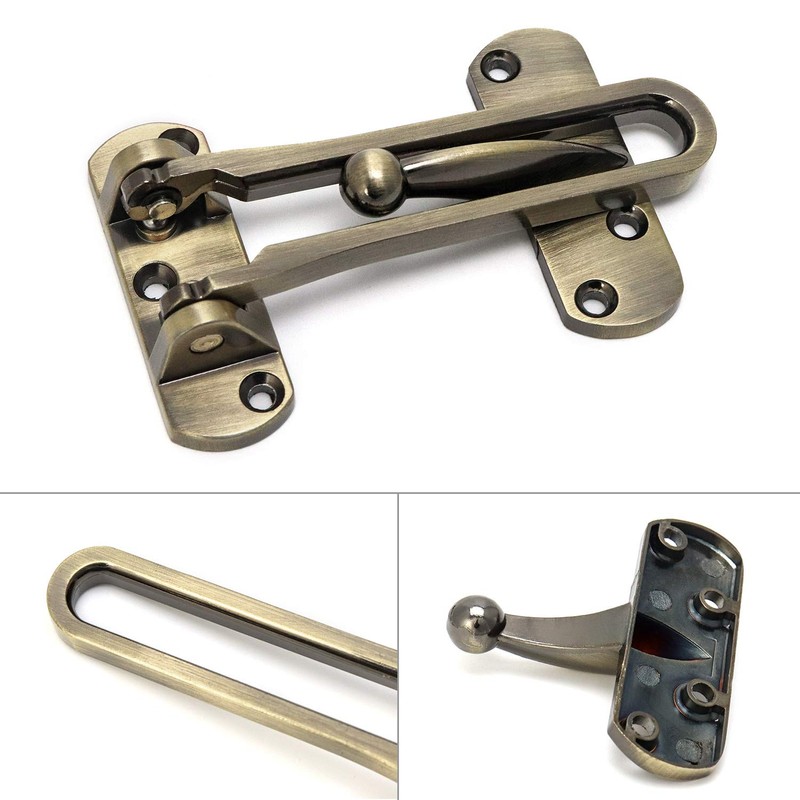 QWORK 1 Piece Secondary Security Lock, Zinc Alloy Secondary Door