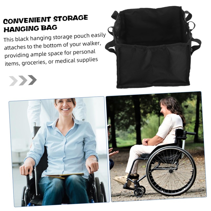 Ipetboom Large Storage Bag for under Seat Walker Pouch Walker