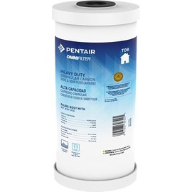 Pentair OMNIFilter TO8 Carbon Water Filter, 10" Heavy Duty Big Blue Whole House Granular Carbon Taste & Odor Replacement Filter Cartridge, 10" x 4.5", 25 Micron
