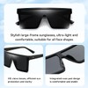 Dollger Retro Square Sunglasses Women Men Large Fashion Flat Top
