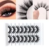 False Eyelashes 8 Pairs Natural Long Density 3D Curly False