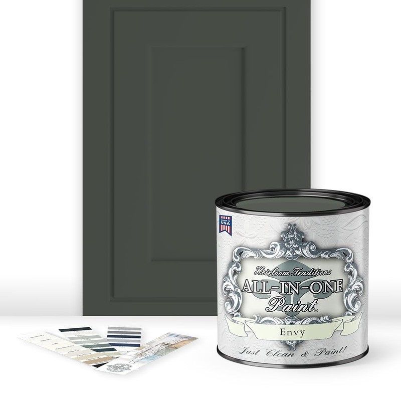 ALL-IN-ONE Paint, Envy (slate green), Quart - Durable cabinet and