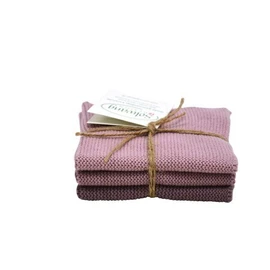 Solwang Wischtücher Staubig Rosa Kombi, 3er Set, gestrickt Wischlappen Baumwolle Putzlappen Edelstahl