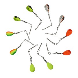 Fishing Spinner Blades Spinnerbait Smooth Nickel Spoons Rigs Fishing Spoons Lures Beetle Spins Pan Fish Bass Fishing Lures Accessories (Coated water-10pcs)