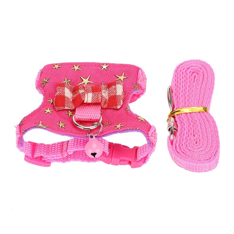 Hamster Harness, Adjustable Walking Vest Set Lead Leash Walking Harness