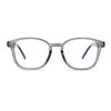 Rectangular Horn Rim Keyhole Plastic Blue Light Filtering Computer Glasses