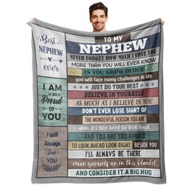 Gifts for Nephew Adult, Nephew Gifts Idea, to Nephew Gifts from Uncle Aunt, Nephew Birthday Gifts Idea, Nephew Gifts for Christms Fathers Day, Nephew Blanket Gifts 60"X50"