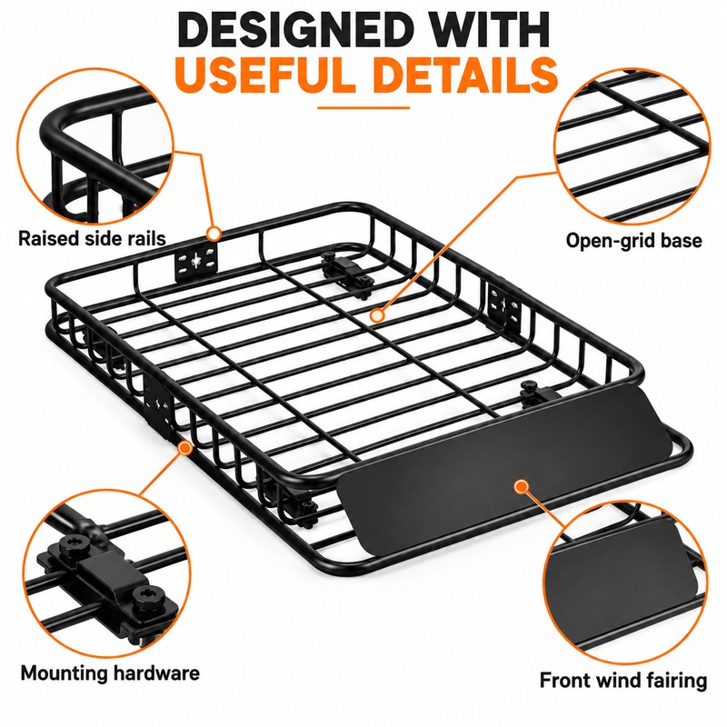 Roof Rack Cargo Basket for SUVs & Trucks – 200