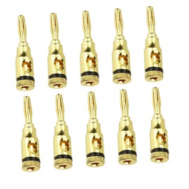 LABRIMP 24pcs Gold Plated Banana Plug Connectors for Audio Jack Terminal Open Durable No Soldering Required for Speaker Wire Connections
