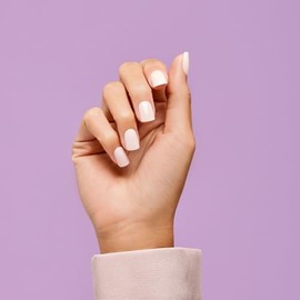 KISS imPRESS - Manicura a presión de color, kit de uñas de gel, tecnología PureFit, longitud corta, "punta rosa", mani, color sólido sin pulido, inclu