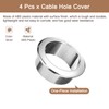 QUARKZMAN 4-Piece Cable Hole Cover, 35mm (1-3/8") ABS Office Desk