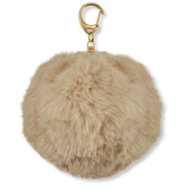 Asuka Princess Security Buzzer Series Pom Pom GE084BE Beige, Cute, Fluffy, 85 dB, Loud Volume, Security Goods, Elementary School Students, Girls, Boys, Children, Going to and From School, Adults, Women, Commuting to Work