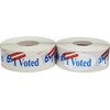 I Voted Stickers 2 x 1 Oval Shape Bulk Pack