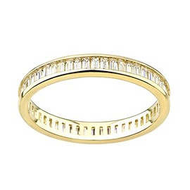 Old English Jewellers 9ct Yellow Gold 1.00ct Baguette Full Eternity Ring size J K L M N O P Q R S (M)
