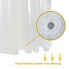 YISURE No Hook Needed Long Shower Curtain 84in, Clear PEVA