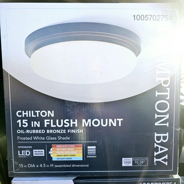 Innovations Chilton 15" 170-Watt Equivalent Oil-Rubbed Bronze Selectable Integrated LED