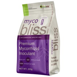 Myco Bliss Granular (200 g) - Mycorrhizal Fungi for Plants - 5 Strain Mycorrhizal Inoculant with 1000 Propagules Per Gram - Highly Concentrated Mycorrhizae for Plants, Potting Soil, & Garden Soil