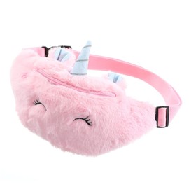 minkissy Kids Bumbags 1pc Unicorn Fanny Pack Crossbody Belt Bag Children Bag Fashion Children Pouch Little Girl Toddler Wallet Bag Plush Pink Girls Kids Bumbags Girls