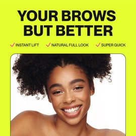 Loungeface Brow Builder - Cream Gel Formula: Instant Lift, Natural Full Look, Super Quick, Pigment & Hold - Tapered Precision Wand - Vegan & Cruelty Free Beauty, Eyebrow Makeup Women (Black Brown)