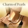 8mm Elegant Pearl Jewelry Set with Gold Chain, Classic White