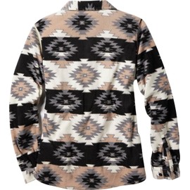 Legendary Whitetails Women's Standard Trail Guide Fleece Button Down Shirt, Ivory Ridge