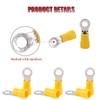 Hilitchi 100Pcs 12-10AWG Insulated Terminals Ring Electrical Wire Crimp Connectors