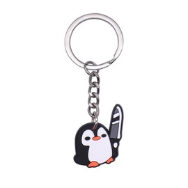 INSTITIZERKnife Penguin Keychain Cute Animal Keychain Accessories PVC Soft Rubber Keychain Ornaments Pendant Bag Charms Party Favor for Penguin Lover Animal Themed Party Birthday