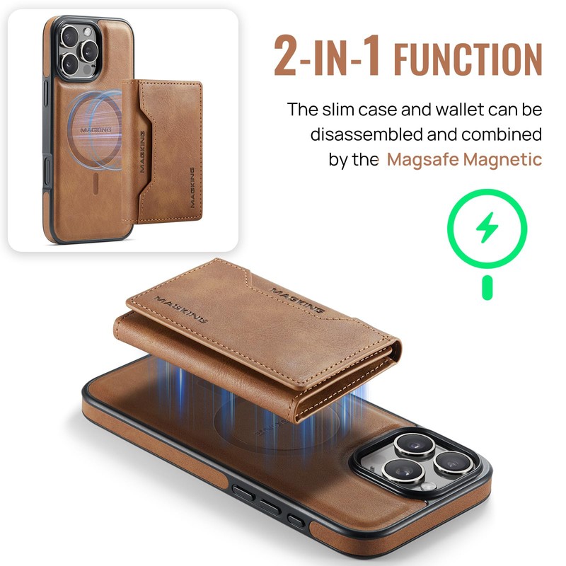 XYAJUANG Compatible with Iphone16 Pro Max，The 2 in 1 Detachable